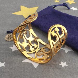 Tory Burch Reva Cut Out Logo Cuff Bracelet (Brand new with Dust Bag)